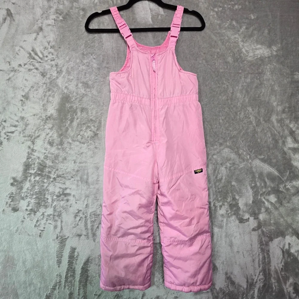 OshKosh Bgosh Kids Pink Insulated Snow Bib Overalls Size M 5-6